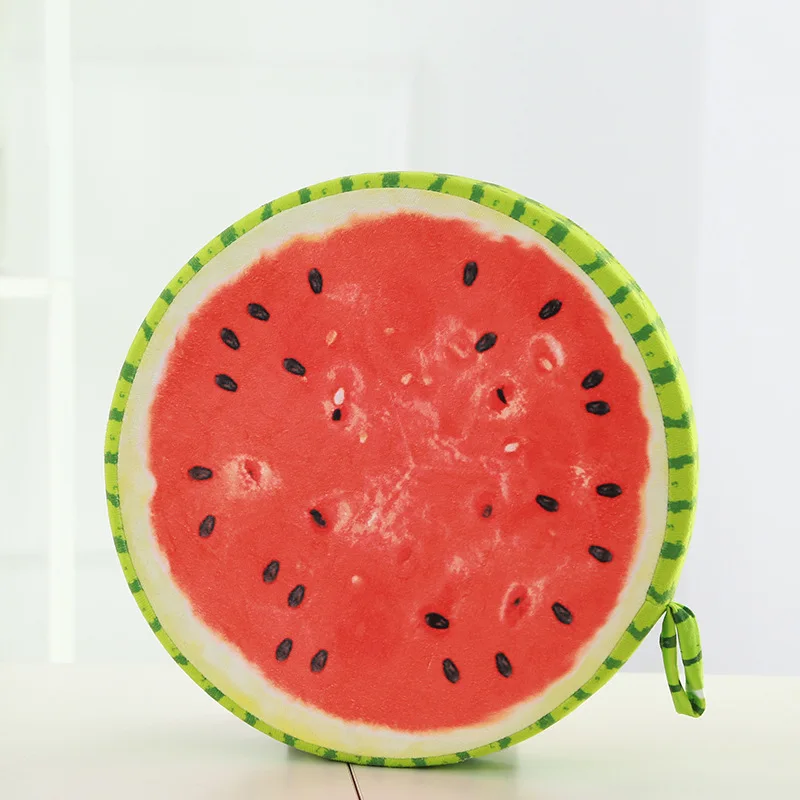 Новые милые Креативные 3D Летние фрукты PP Хлопок офисное кресло задняя подушка диванная Подушка Мягкие декоративные подушки - Цвет: watermelon