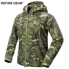 ReFire Gear Outdoor Soft Shell Jacket Men Waterproof Fleece Hunting font b Hiking b font Windbreaker