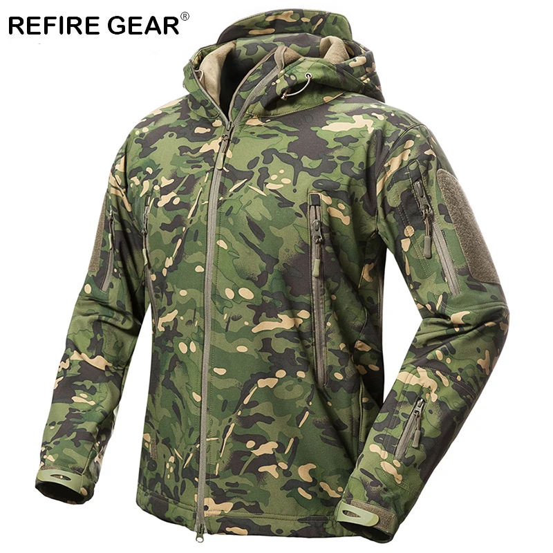 ReFire Gear уличная куртка с мягкой оболочкой Мужская водонепроницаемая флисовая