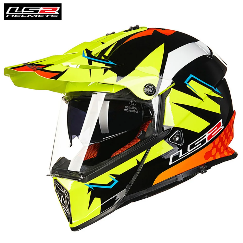LS2 MX436 PIONEER двойной спортивный мотоциклетный шлем мотокросса бездорожья 0613 ATV Casque