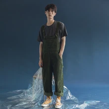 Для мужчин одежда GD стилист Мода ретро Свободные Комбинезоны Комбинезон вельвет пара подтяжками Биб Штаны костюмы