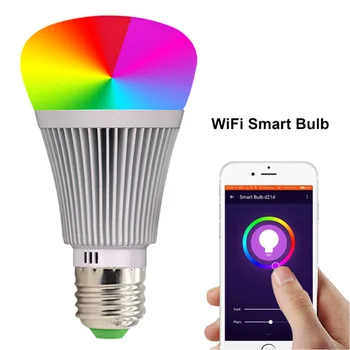 

LED WIFI Smart Bulb 7W E27 /26 /14 B22 RGBW Bulb Dimmable Support Amazon Alexa & Google Home Voice Control For IOS/Android