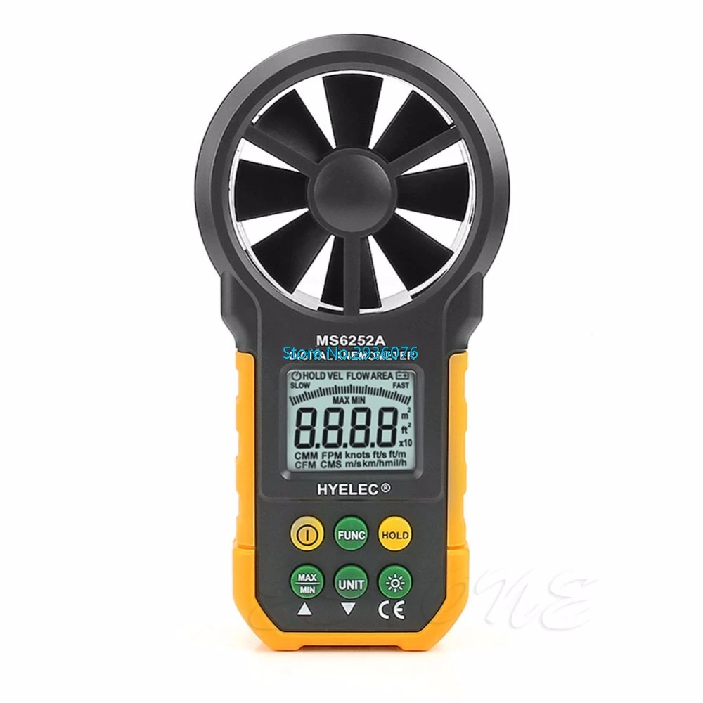 Handheld Digital Air Speed Anemometer Air Volume Measure Air Flow Test