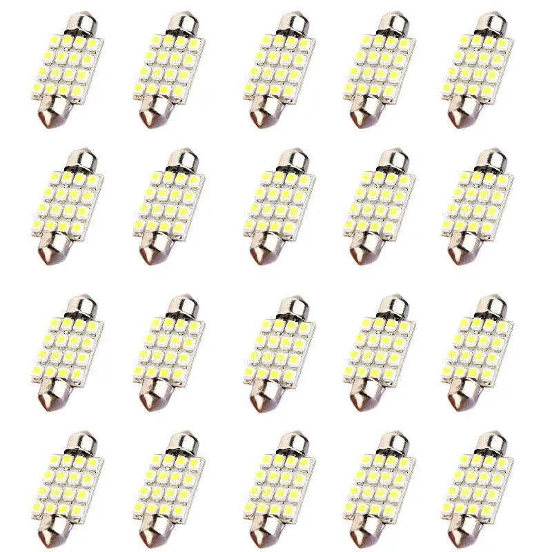 10x 20 39mm Dome 16 LED 3528SMD font b Car b font Festoon font b Interior