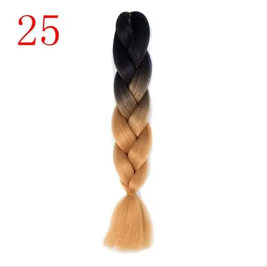 LISI HAIR Jumbo Braids Ombre long Synthetic Braiding Hair Blonde Pink Blue Grey multiple colour 100g 24 inches - Цвет: P2/613
