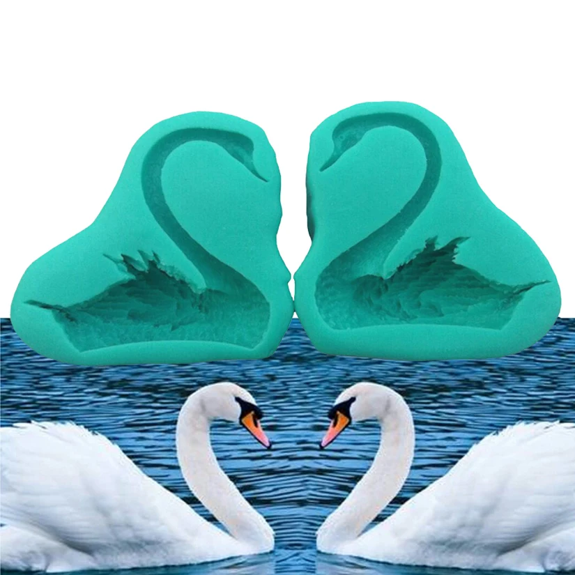 

2 pcs/set Large Size Swan Silicone Sugarcraft Mold Chocolate Mold Fondant Cake Decorating Tools
