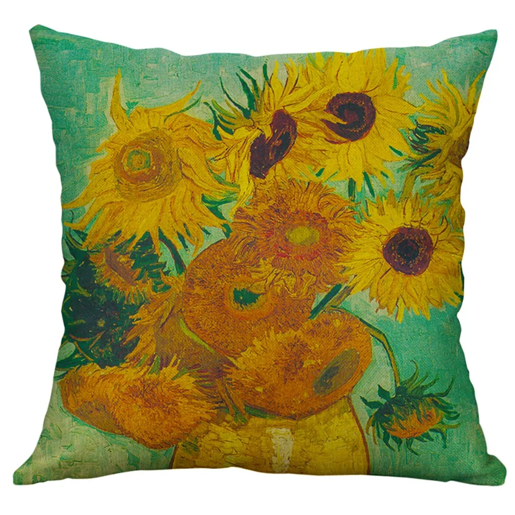 

Pillow Case Plant Cushion Cover 40x40cm Simple Linen Creative Lovely Pillow Cover Bed Home Decoration Marble Super Soft MAR8