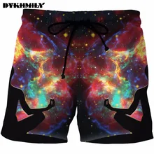 Dykhmily Лидер продаж Для Мужчин's Пляжные шорты 3D печати начинается чужой телескоп Открытая Летняя обувь призвание Пляжные шорты для будущих мам Для мужчин пляжные короткие штаны