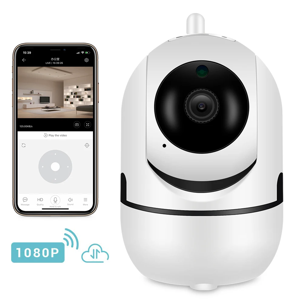 

HD 1080P Cloud Wireless IP Camera PTZ 4X Digital Zoom Auto Tracking Human Home Security CCTV Network Wifi Camera Motion Detect