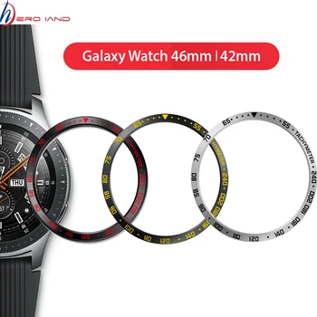 

Bezel Ring for Samsung Galaxy Watch 46mm 42mm Adhesive Cover Anti Scratch Stainless Steel Protection Accessories for Gear S3 S2