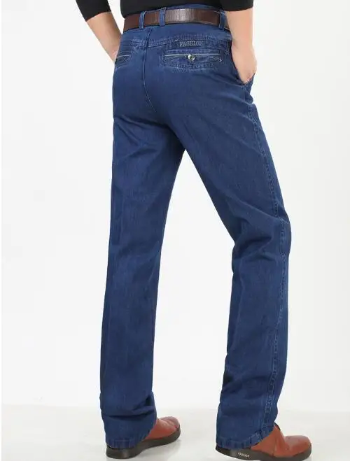 Мужские джинсовые повседневные Прямые джинсы джинсовые комбинезоны для мужчин Брендовые мужские классические джинсы брюки мужские