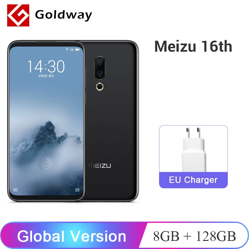 Глобальная версия Meizu 16th 16 8 Гб Оперативная память 128 Встроенная Snapdragon 845 Octa Core 6 0