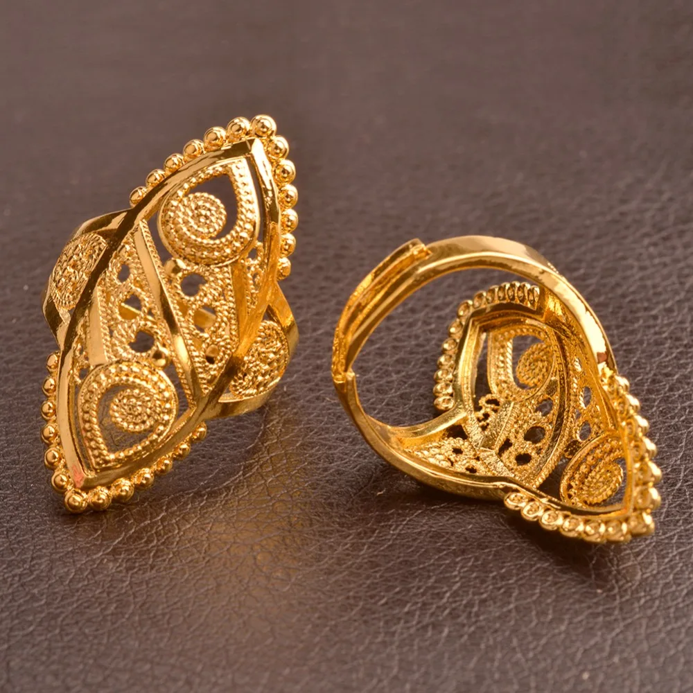 Anniyo цвета золота эфиопское обручальное кольцо для женщин, арабский Ближний Восток Дубай ювелирные изделия невесты африканские подарки Новое поступление#094106