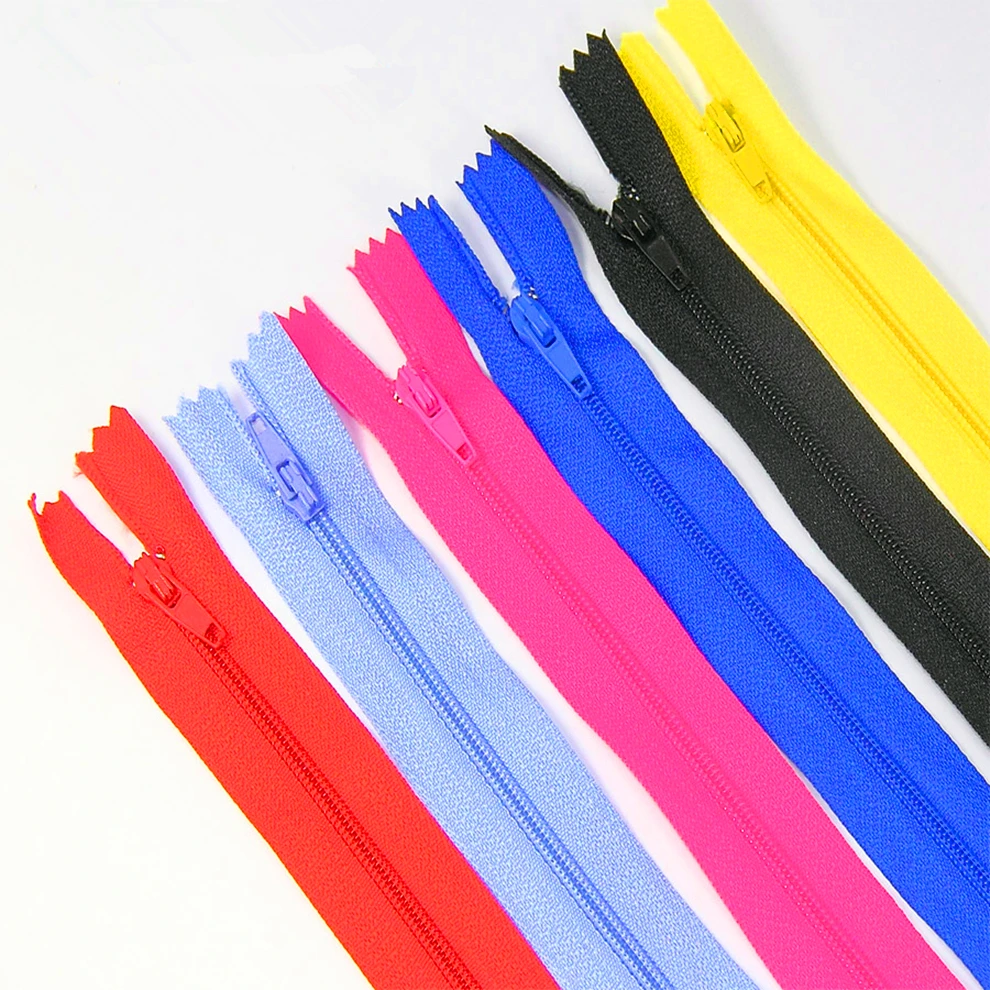 50pcs Mixed color hem zipper 50cm non invisible zipper closed end zip