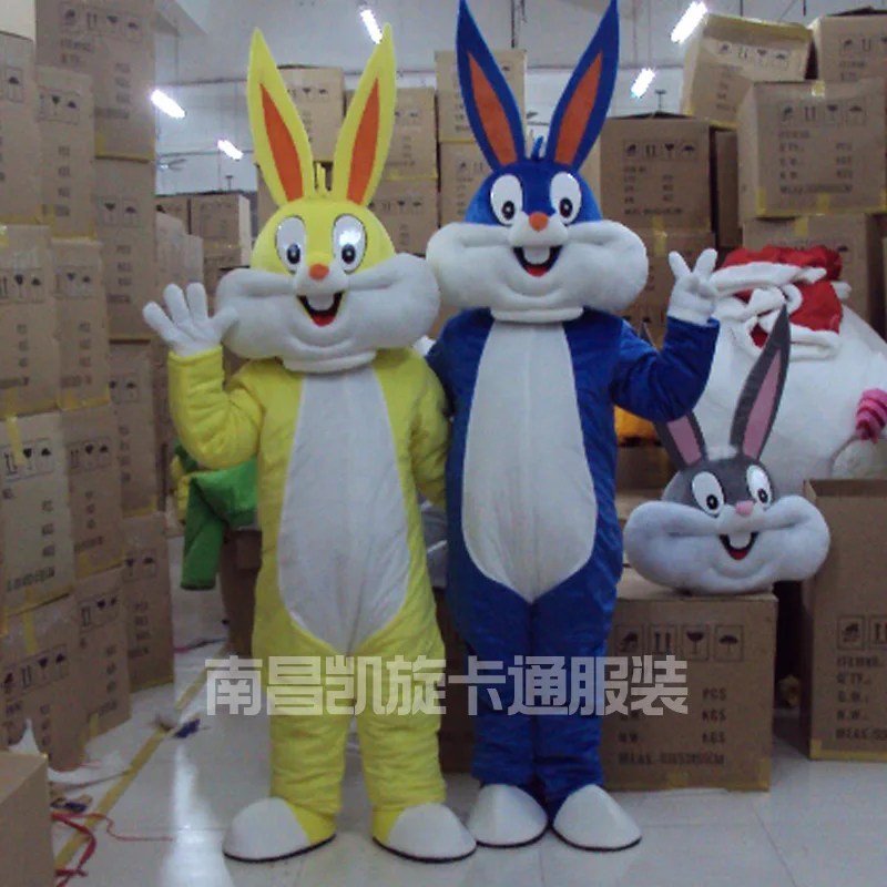 Пасхальный Кролик талисман костюмы кролик и жуки Банни взрослый талисман для продажи