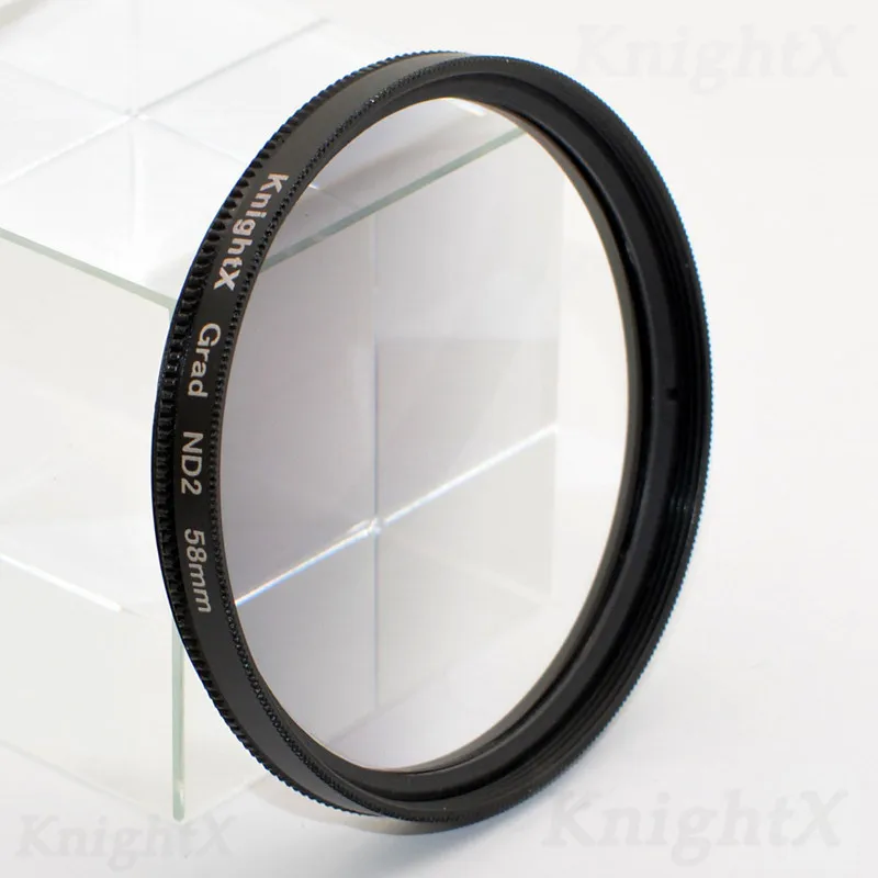 KnightX цветной фильтр УФ nd поляризатор CPL для nikon canon grijsfilter vierkant d60 450d lente 1000d цифровой камеры 58 67 77 мм - Цвет: Grad ND2