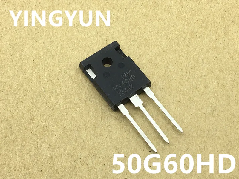 Transistor do poder IGBT, 50G60HD, FGW50N60HD, 50A, 600V, 10 PCes pelo lote