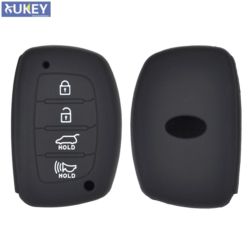 

4 Button Silicone Car Remote Key Fob Shell Cover Case For Hyundai Elantra Sonata Tucson i40 2014 2015 2016 2017 2018