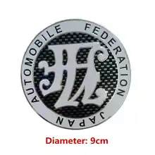 New Car Styling 9x9 cm Revestimento do Espelho Universal Automobile Federation JAF Emblema Emblema Do Carro Emblema Do Carro Para O Japão acessórios