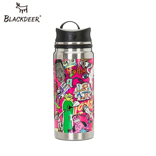 BLACKDEER, Спортивная бутылка, для улицы, с двойными стенками, 304, нержавеющая сталь, кружка для воды, столовая, 600 мл, термос, чашка для кофе, чая, молока, путешествия - Цвет: dryness