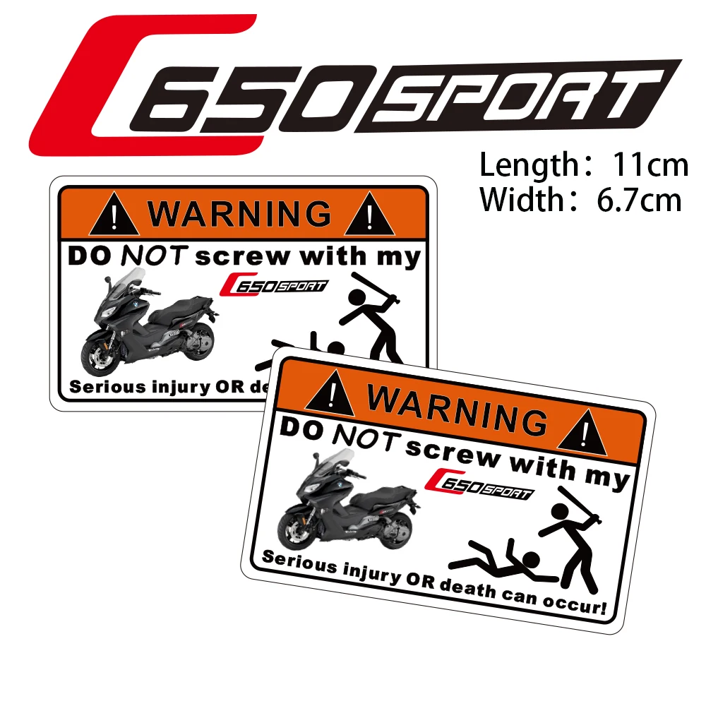 

KODASKIN 2 Pieces Do Not Screw Warning Sticker Decal for BMW C650 Sport