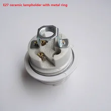 4 шт./лот 6A 250 В E27 полный поток керамическая основа резистентностью к высокой температуре винт-крепление лампы база Патрон с M10 кронштейн