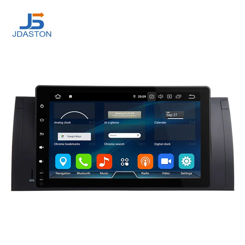 Cheap JDASTON 1Din 9 Inch Android 9.0 Car Multimedia Player For BMW M5 E39 X5 E53 4G+32G WIFI Radio GPS Audio Steering Wheel Octa Core 1