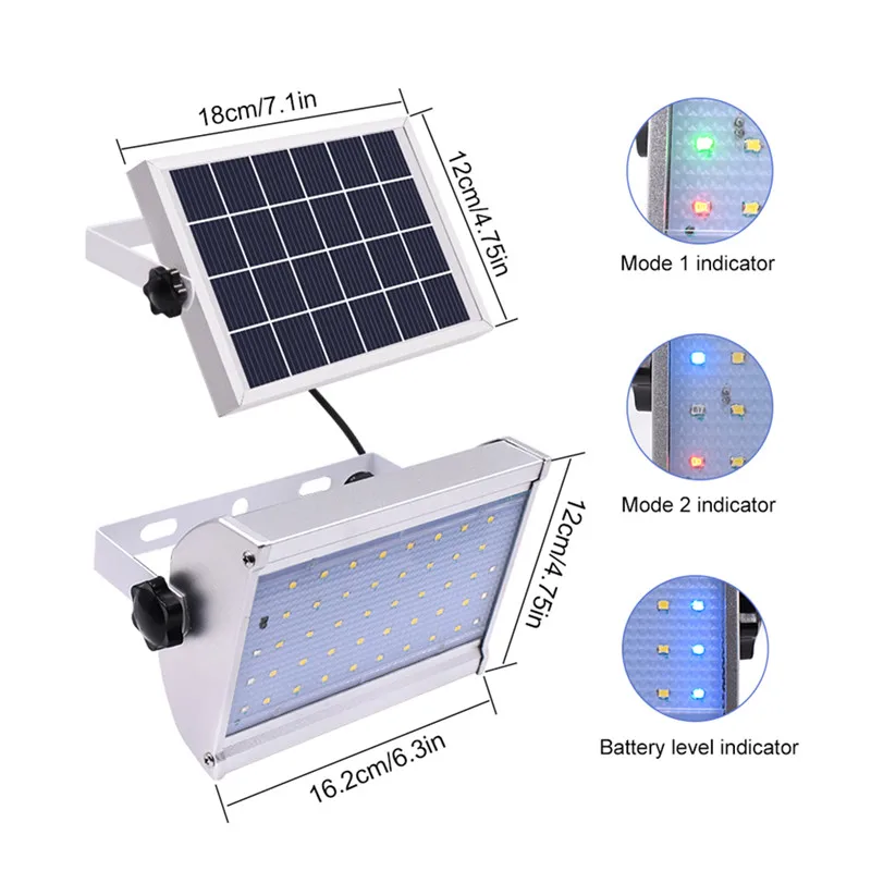 46 светодиодный открытый Солнечный свет пульт дистанционного управления Sicherheit Flutlicht IP65 Водонепроницаемый микроволновый радар сенсор садовая лампа