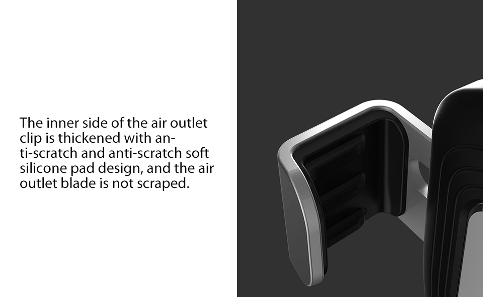 Xiaomi Mijia COOWOO Smart Car Bracket with Gravity Sensor One-handed Operation Multi-device Compatible Air Outlet Clip Holder (8)