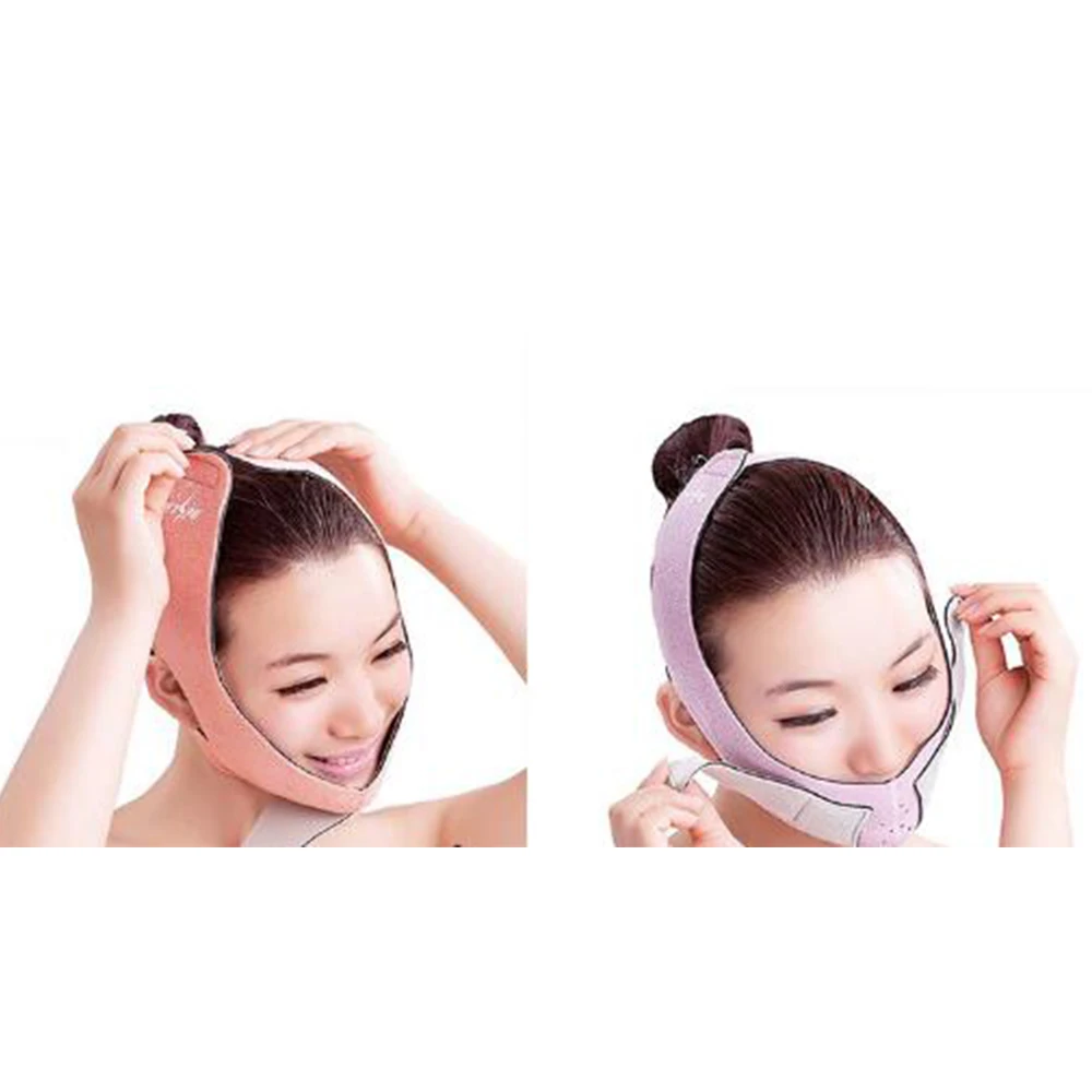 Корейская косметическая маска для лица, Тонкая Повязка для похудения, двойная маска для лица и подбородка, забота о здоровье, товары для похудения, массаж лица, D087