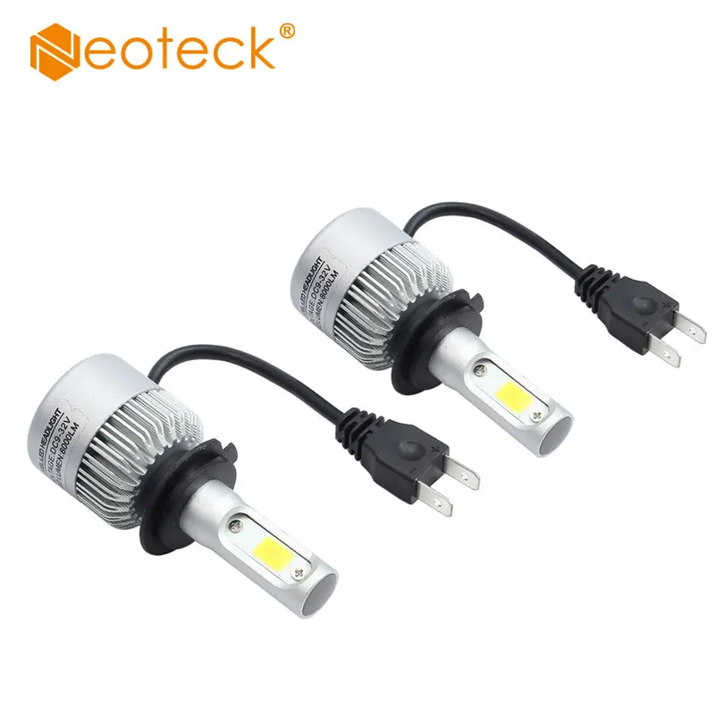 

Neoteck 2 Pcs H7 72W 12V 16000LM CREE LED Car White 6000K Headlights Kit Beam Lamps Bulbs