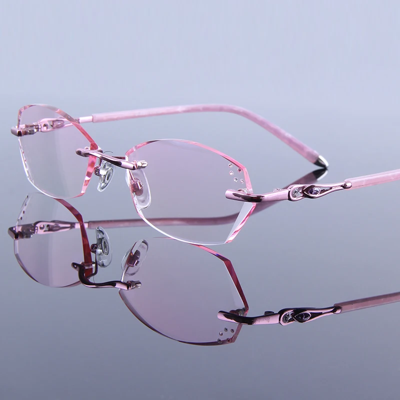 pink rhinestone reading glasses