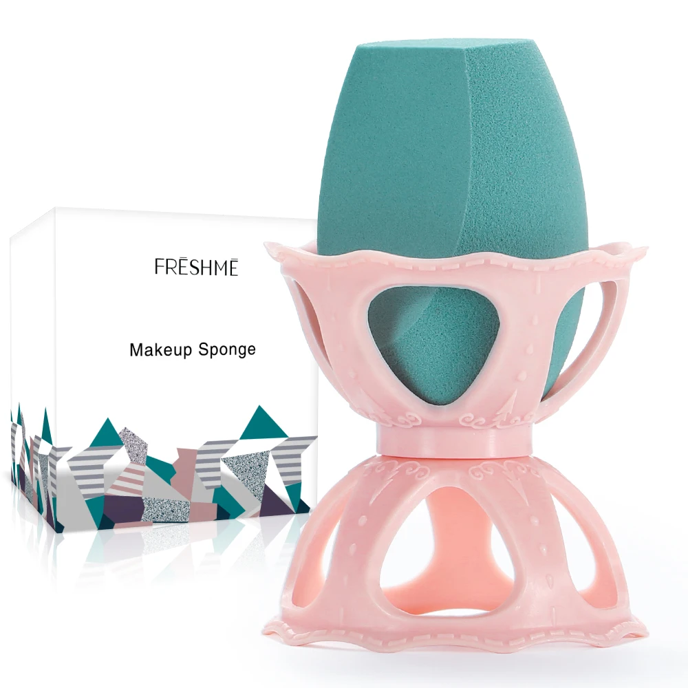 

FRESHME Makeup Sponge Puff Set Facial Beauty Sponge Holder Smooth Foundation Puff Blending Concealer Beauty Egg Stand Holder Box