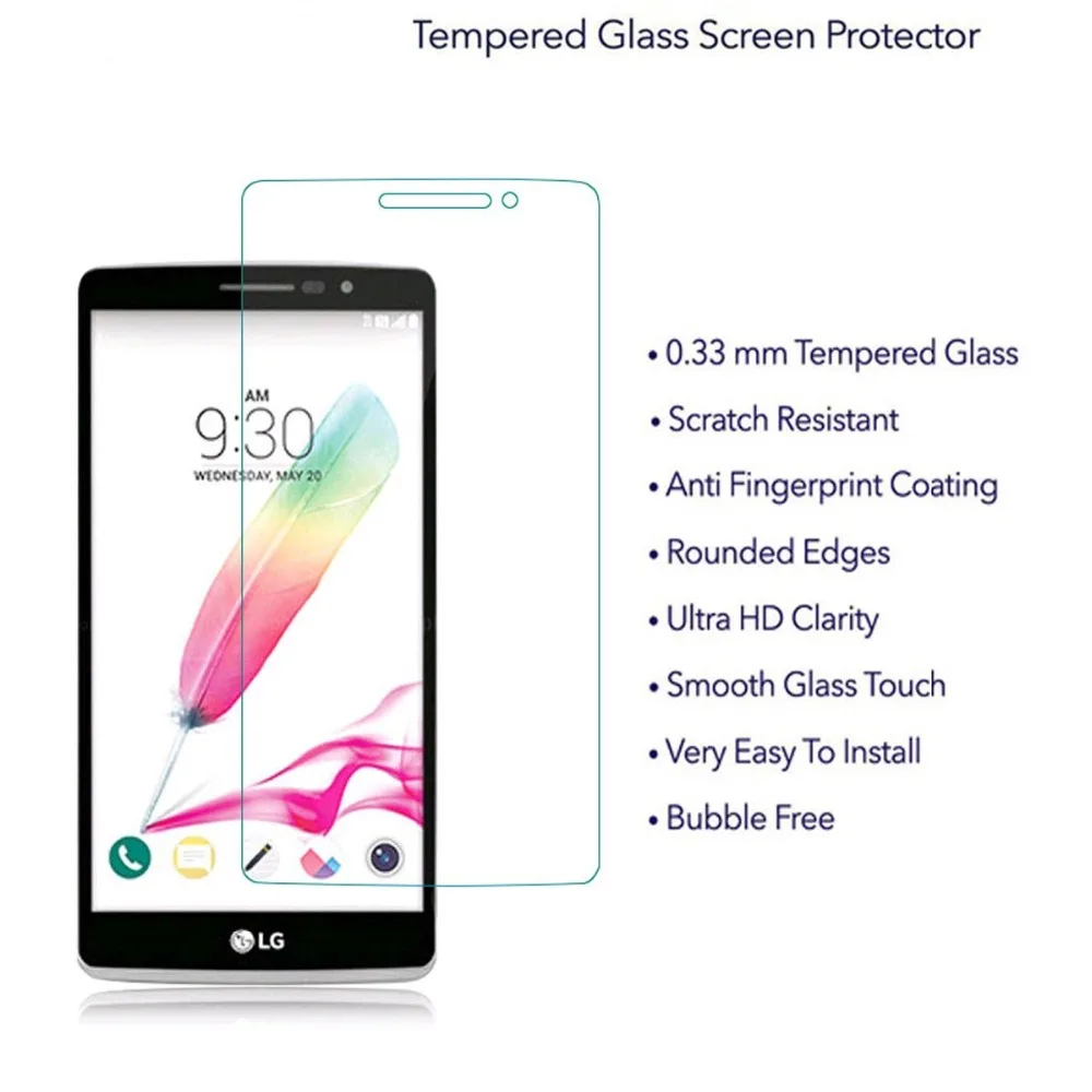 

2PCS 9H HD 2.5D Tempered Glasses For LG G4 Beat G4S Tempered Glass Screen Protector Ultra Clear Scratch Resistant