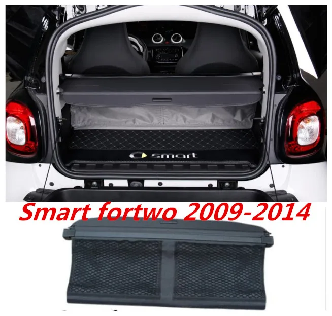 

JINGHANG Car Rear Trunk Security Shield Cargo Cover For Smart fortwo 2009-2014 High Qualit Auto Accessories Black Beige