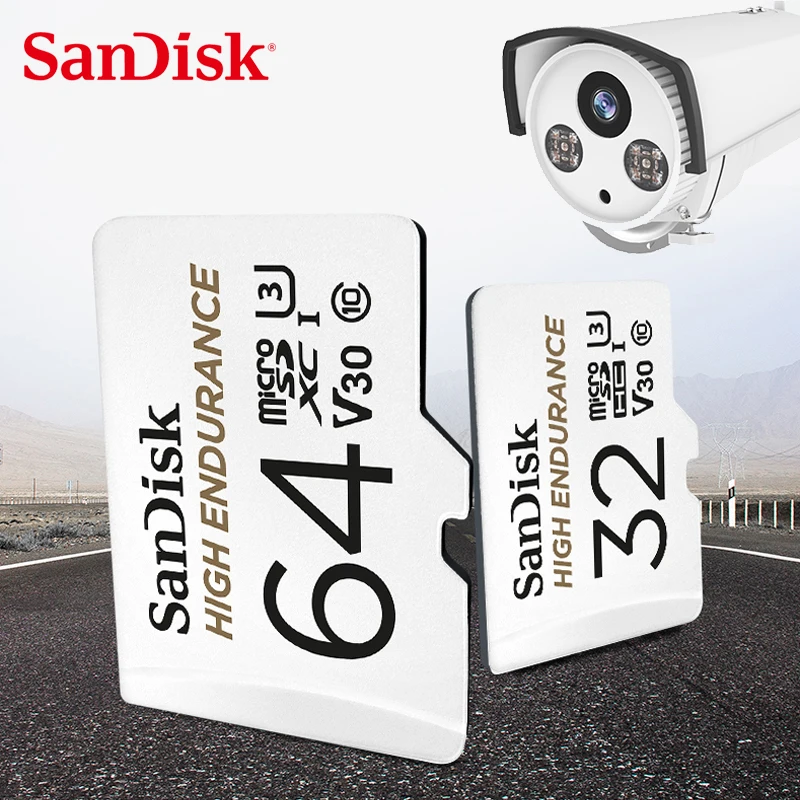 Карта памяти SanDisk высокая выносливость 32G 64G 128G 256G карта MicroSD класс 10 до 40 МБ/с./с TF