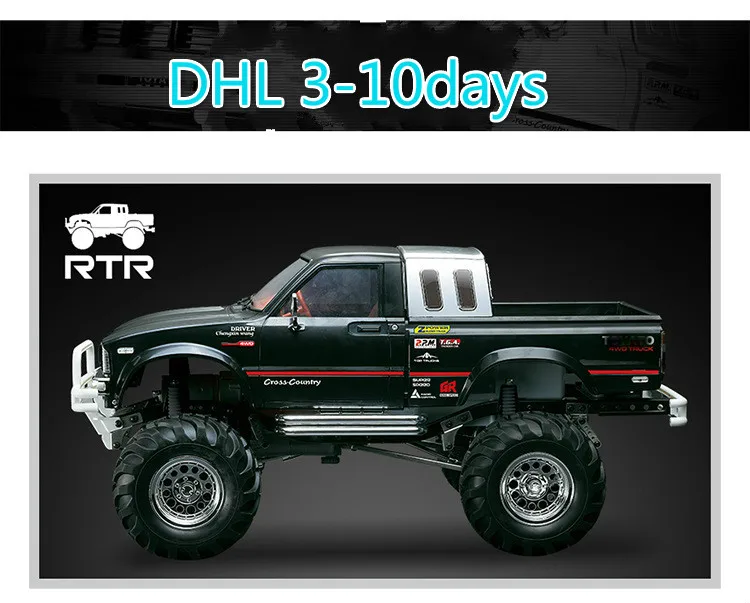 

P407 Climbing Vehicle 1:10 Alloy Remote Control Vehicle Four-wheel Pickup Bigfoot Simulated Off-road Charging Collection Model