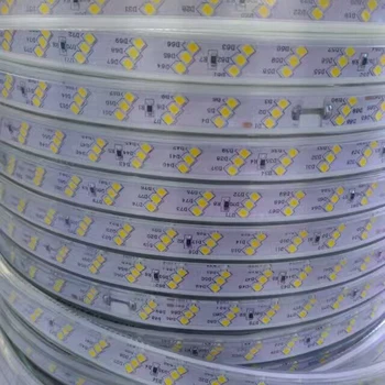 

100m/lot SMD2835 led strip 220V light+Power plug 276leds/m warm white 156leds/m with Rubber Heatsink waterproof IP67 led Strips