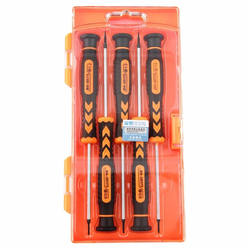5 в 1 Jakemy JM 8121 philips pentalob Набор прецизионных отверток Ремонт для iPhone iPad Ноутбук Macbook