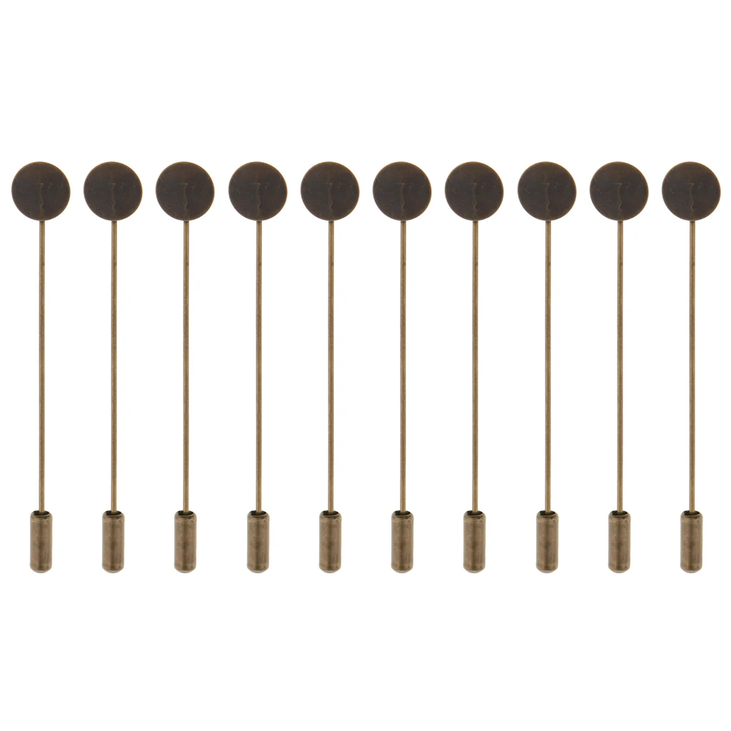 MagiDeal 20Pcs Long Needle Lapel Stick Hat Scarf Brooch Boutonniere Pin DIY