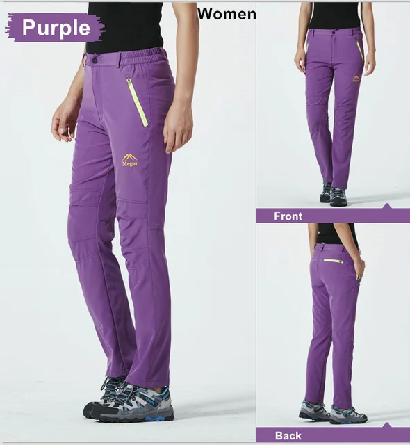 purple hiking pants