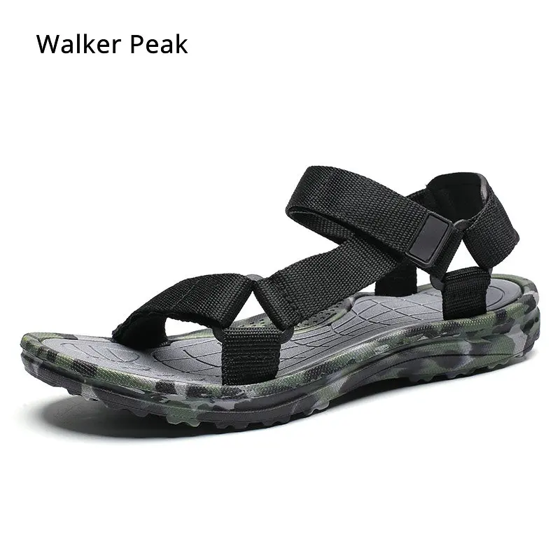 

Summer Men Sandals flat Upstream Shoes Male Camouflage Casual Beach Shoes Walking Flip Flops Gladiator Sandals Brand Walker Peak