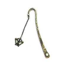 Уникальная винтажная металлическая Закладка бронзовая звезда Солнце Луна закладки с плоской бабочкой кристаллами Целебный Камень бисерные подвески-шпильки