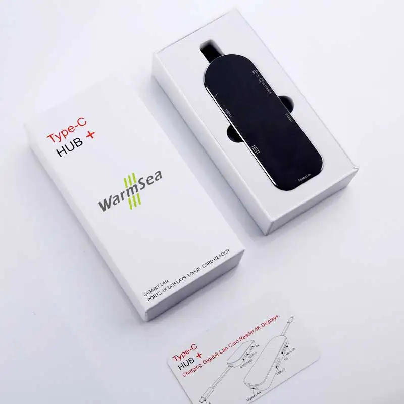 USB c концентратора адаптер Dongle Dock с Тип PD Мощность 4 К видео HDMI SD Card Reader Gigabit Ethernet C 3.0
