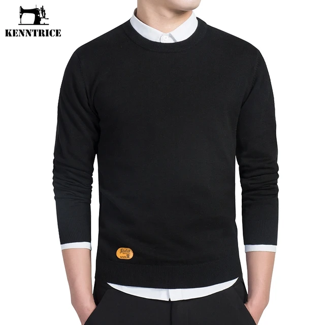 Kenntrice Casual Business Style Sweaters Men Basic Sweater