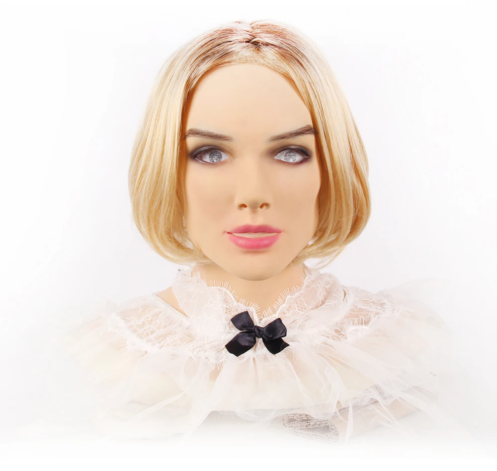 

Eyung 2019 femake mask Betris realistic silicone female mask Masquerade party Halloween mask doll for cosplay Transgender