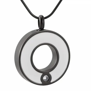 

Love Circle Urn Cremation Necklaces & Pendants Stainless Steel Necklaces with Cubic Zirconia Ash Holder Women Jewelry For Ashes
