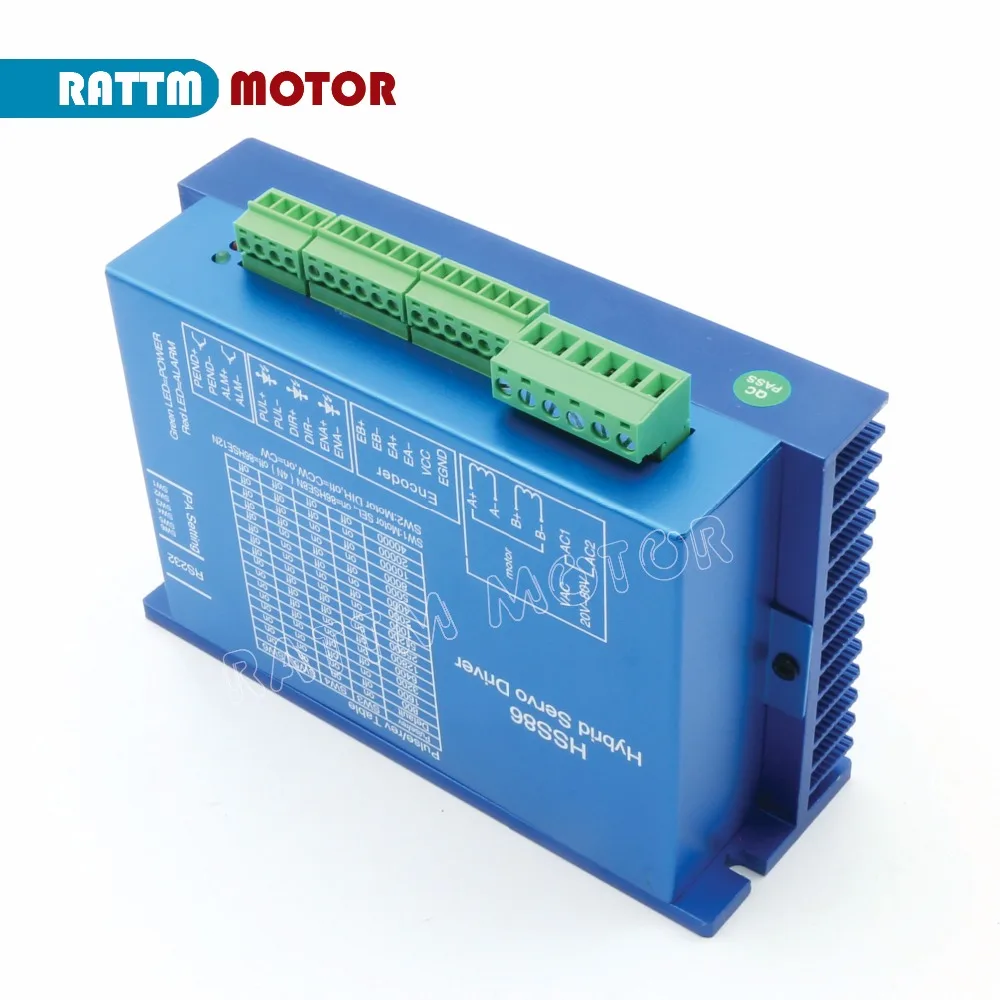 Рус/мкА/ЕС! Nema34 12N. m замкнутому циклу Серводвигатель 154 мм 6A 2-фазный гибридные/2HSS86H гибридный шаговый драйвер числового программного управления 8A