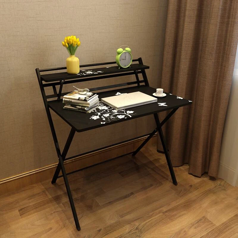 Folding Table Fashion Home Desktop Computer Desk Notebook Table Simple Desk Writing Desk Free Installation Multi-function