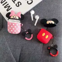 3D мультяшный силиконовый чехол для наушников для Airpods 2 Чехол с милым ремешком для Apple Air pods 2 для Earpods чехол с мультяшным медведем